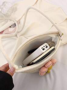 Flower Decor Crochet Bag - Multicolor - View 7