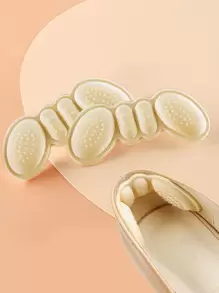 1 Cặp miếng dán gót chân cao gót hình con bướm, được làm bằng silicone, để chống mài mòn gót chân. - Màu be - Xem 1