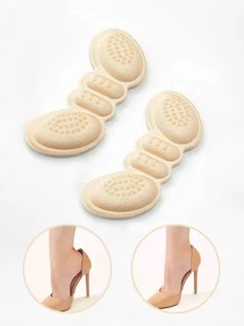 1 Cặp miếng dán gót chân cao gót hình con bướm, được làm bằng silicone, để chống mài mòn gót chân. - Màu be - Xem 2