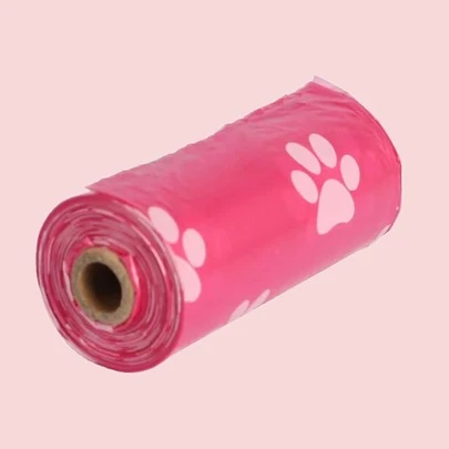 1卷爪印便便袋、可降解爪印寵物便便袋、小狗便便袋、狗狗垃圾袋