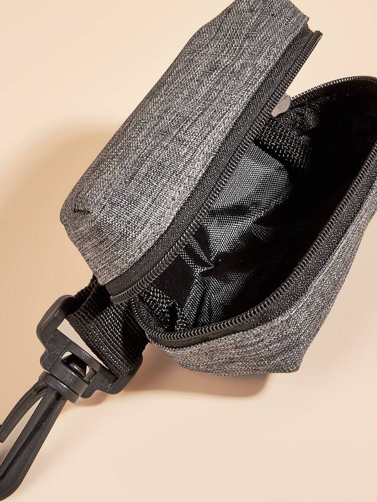 1 pieza Dispensador de bolsas para caca de mascotas de dos tonos - Gris - Añade 3