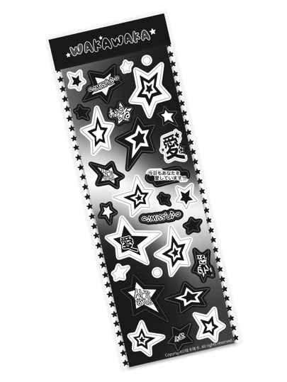 1pc Star Pattern Sticker Back To School