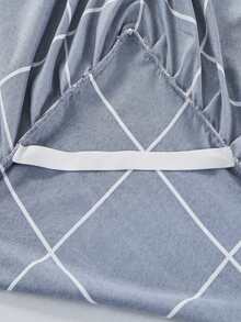 1pc Single Bed Skirt Made Of Aloe Fabric With Double-sided Printing, Moisture Absorption, Breathable, Wrinkle-resistant Protective Cover, Easy To Dismantle - Blue - View 5