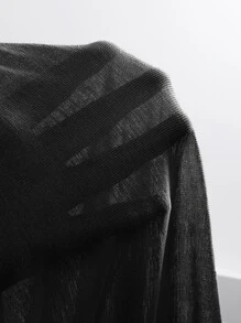 DAZY 口號圖形下垂肩t恤 - 黑色 - 查看 3