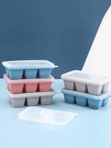 1pc Plastic Ice Cube Mold, Minimalist Mixed Color Ice Tray For Home - Red - View 3