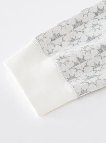 嬰兒滿版印花T恤和褲子 - 灰色 - 查看 5