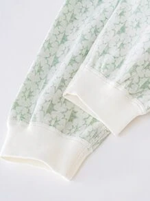 嬰兒滿版印花T恤和褲子 - 綠色 - 查看 9