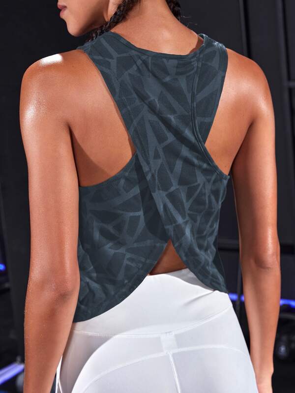 POWERISTA Powerista Naadloze Criss Cross Back Sports Tank Top Getailleerd Shirtworkout Tank Top