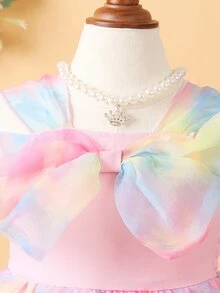 小女童紮染吊帶洋裝