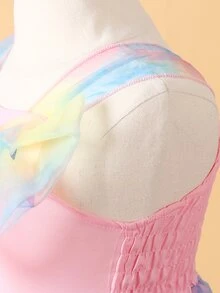 小女童紮染吊帶洋裝