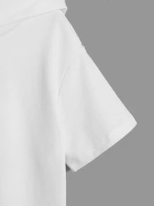 SHEIN Tops con trai lớn Ô tô/xe hơi Giải trí - trắng - Xem 3