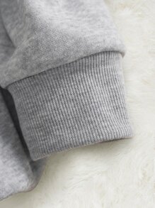 INAWLY Áo nỉ tay rớt in hình trái tim, thích hợp cho lễ tốt nghiệp, tựu trường, lễ tốt nghiệp, giáo viên nữ, áo nỉ chui đầu mùa thu cho mùa tựu trường. - Màu Xám nhạt - Xem 3