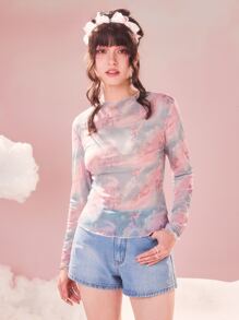 ROMWE Kawaii Áo nữ Xù nhỏ cắt Con số Tất cả trên in Giải trí - Nhiều màu - Xem 2