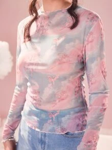 ROMWE Kawaii Áo nữ Xù nhỏ cắt Con số Tất cả trên in Giải trí - Nhiều màu - Xem 3