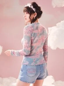 ROMWE Kawaii Áo nữ Xù nhỏ cắt Con số Tất cả trên in Giải trí - Nhiều màu - Xem 5