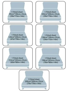 1入組素色防水床笠臥室用現代TPU床上用品床笠四季皆宜 - 彩色 - 查看 2