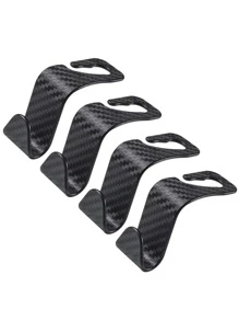 4入組塑膠汽車座椅背鉤 - 黑色 - 查看 1