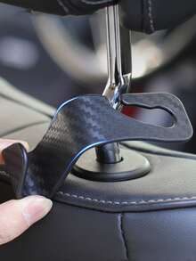 4入組塑膠汽車座椅背鉤 - 黑色 - 查看 6