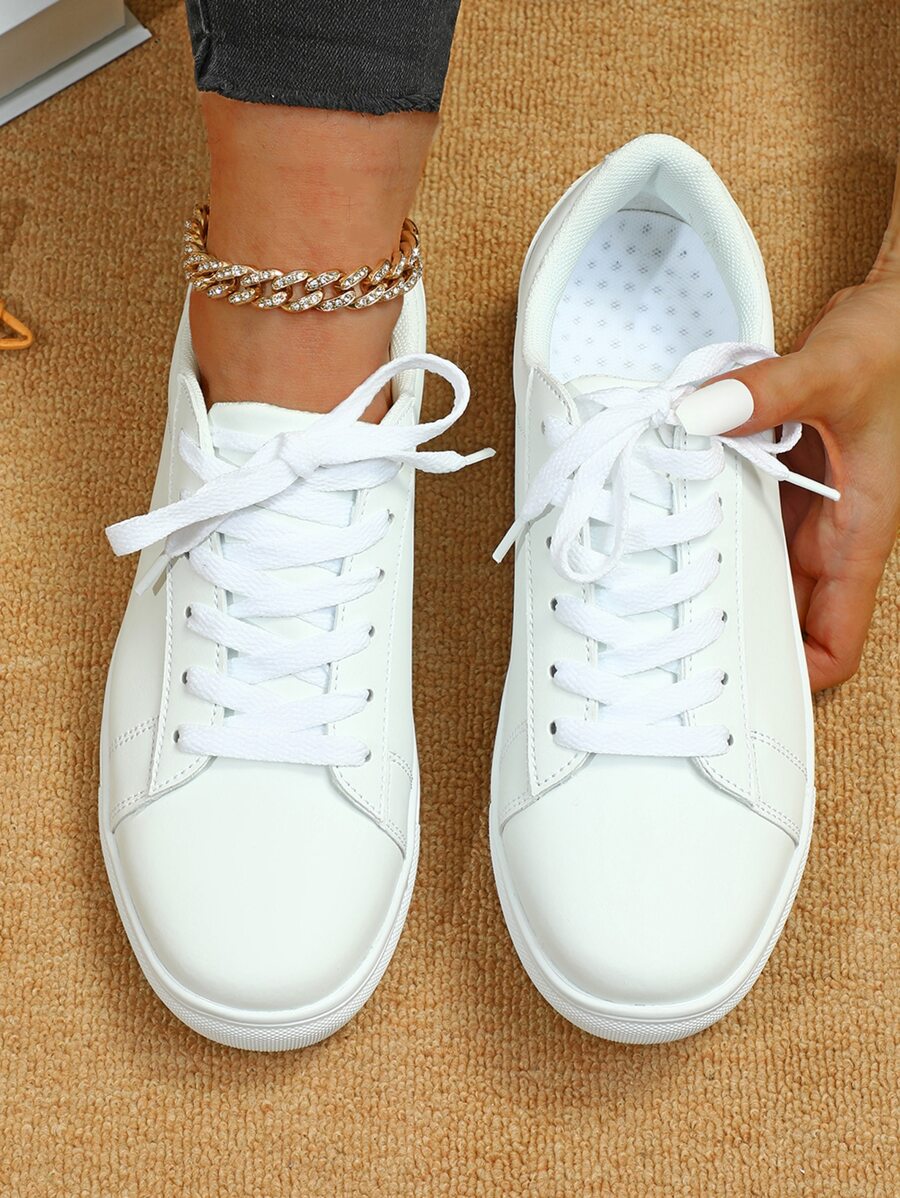 女士前綁帶休閒運動戶外板鞋