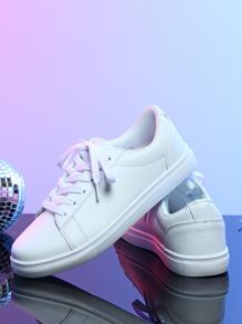 女士前綁帶休閒運動戶外板鞋