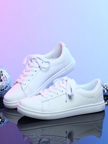 女士前綁帶休閒運動戶外板鞋