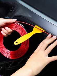 1pc 5M Car Decorative Strip - Red - View 1