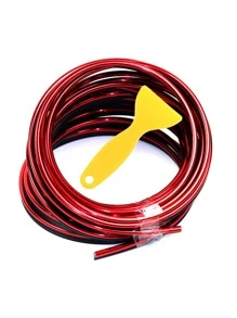 1pc 5M Car Decorative Strip - Red - View 2