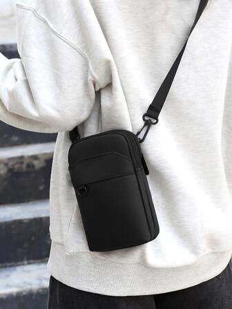 Mini City Clean Color Crossbody Bag Nyoln Minimalist Shoulder Bag Side Bag Sling Bag For Travel Vacation School Holiday Sport Lightweight Gift Outdoor Father Gifts Present Valentines Gifts College Bag For Cylinder Bag Old Money Christmas Thanksgiving Side Bag Tote Bag Black Bag Camping Sling Bag Back To School Summer Bag Spring Break Bag Pack Purse New Life Items For Students Men Essentials Purse Essentials Mobile Phone Bag