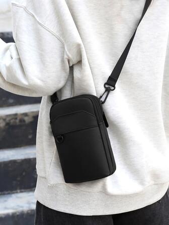 Mini City Ren färg Crossbody-väska Nyoln Minimalistisk axelväska Sidoväska Slingväska för resor Semester Skollov Sport Lättviktsgåva för män Presenter för män Utomhus Pappa Presenter Pappa Presenter Män Presenter Present Alla hjärtans presenter Black Friday