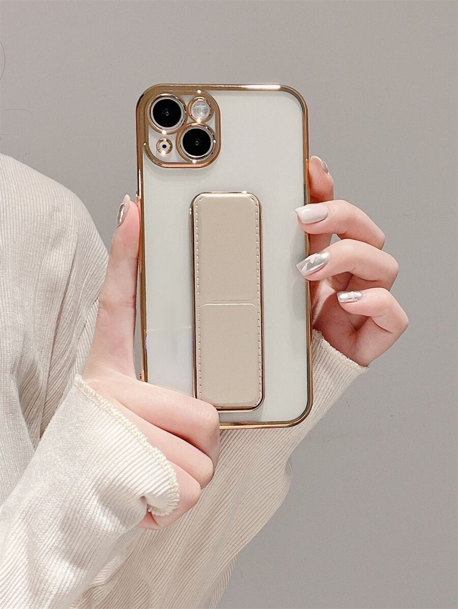 邊框拼接手機殼帶折疊支架