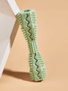 1pc Solid Pet Teething Stick Toy - Olive Green - View 1