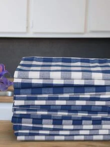 6入組/套格子圖案餐巾家用滌綸布餐巾 - 彩色 - 查看 2