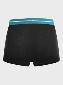 Men 5pcs Striped Tape Waist Boxer Brief - Multicolor - View 2