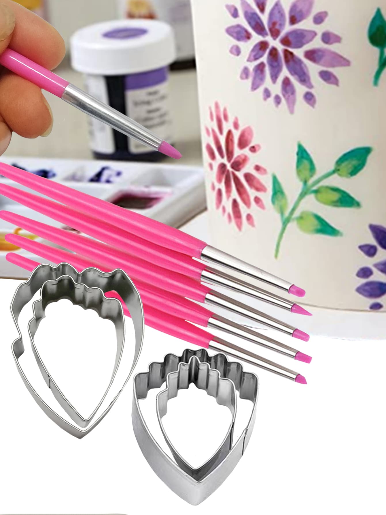 9入組/套蛋糕雕刻筆和蛋糕模具套裝