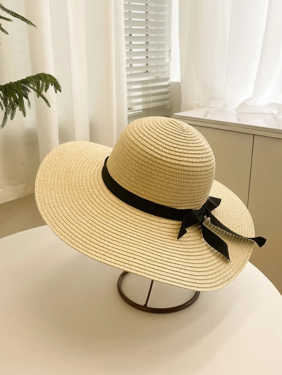 Fashionable Vacation Straw Hat Boho - Beige - View 1