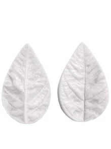 2入組矽膠糖果模具用於廚房烘焙葉子設計巧克力模具 - 米色 - 查看 1