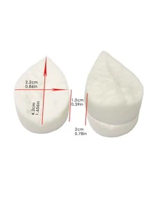 2入組矽膠糖果模具用於廚房烘焙葉子設計巧克力模具 - 米色 - 查看 2