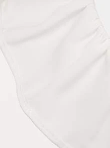 SHEIN VCAY Vestido de tirantes unicolor de muslo con abertura - Blanco - Ver 6