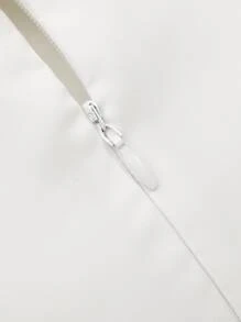 SHEIN VCAY Vestido de tirantes unicolor de muslo con abertura - Blanco - Ver 8