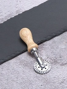 1個帶木柄的麵團切割器,用於廚房麵團切割和烘焙 - 黃色 - 查看 4