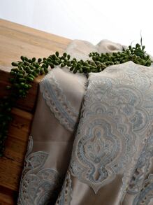 Rèm đơn Jacquard hoa, Rèm đơn polyester hiện đại cho phòng ngủ và phòng khách - Nhiều màu - Xem 4