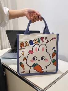 Bolsa cuadrada con estampado de dibujos animados - Multicolor - Ver 5