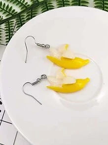Pendientes largos plátano - Multicolor - Ver 3
