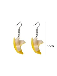 Pendientes largos plátano - Multicolor - Ver 4