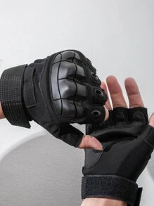 1雙半指運動手套 - 黑色 - 查看 3