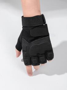 1pair Sports Half-finger Gloves - Black - View 3