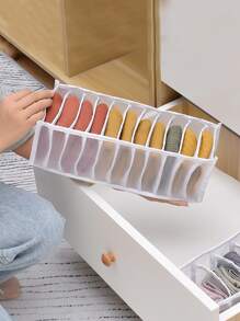 1 hộp đựng đồ lót viền trắng tương phản, hộp đựng tất polyamide tối giản dùng để trang trí nhà cửa, trang trí lễ hội, trang trí mùa thu, trang trí phòng, trang trí nhà cửa, trang trí mùa thu, trang trí phòng ngủ - trắng - Xem 4