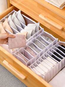 1 hộp đựng đồ lót viền trắng tương phản, hộp đựng tất polyamide tối giản dùng để trang trí nhà cửa, trang trí lễ hội, trang trí mùa thu, trang trí phòng, trang trí nhà cửa, trang trí mùa thu, trang trí phòng ngủ - trắng - Xem 5