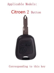 1 pieza Funda de llave de coche unicolor de silicona compatible con Citroen - Rojo - Ver 3
