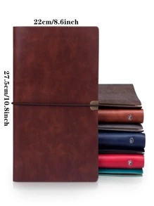 B5 Office Stationery Wrapping Strap Hand Account Book Soft Leather Surface Loose-Leaf Notebook Meeting Record Book 100 Sheets - Grey - View 2